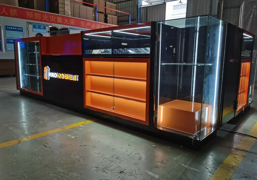 Luxury Phone Display Kiosk custom mall kiosk display by Benson Fixtures