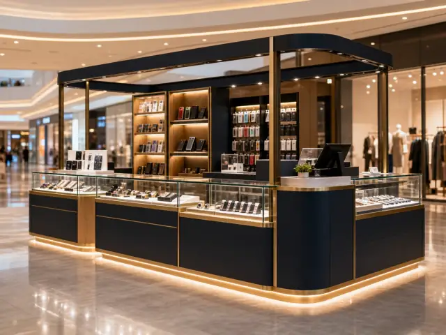 Custom Jewelry Kiosk layout concept for mall kiosk buyers