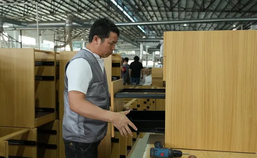 Benson wood workshop for retail kiosk cabinets